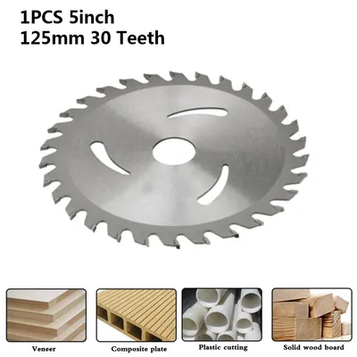 5" 125mm Circular Saw Blade Wood Cutting Disc 30 Teeth 20mm Bore Carbide Cutting Disc Woodworking