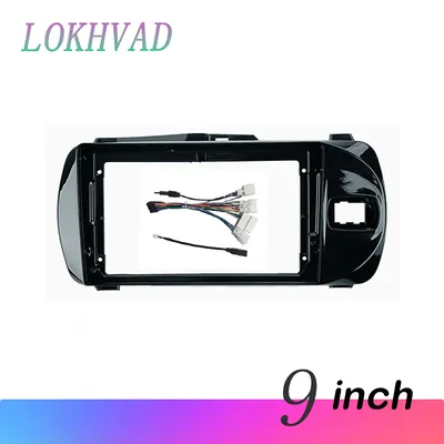 2 Din Car Frame Audio Fitting Adaptor Dash Trim Mount Kits Facia Panel 9 inch For Toyota Vitz 3 III