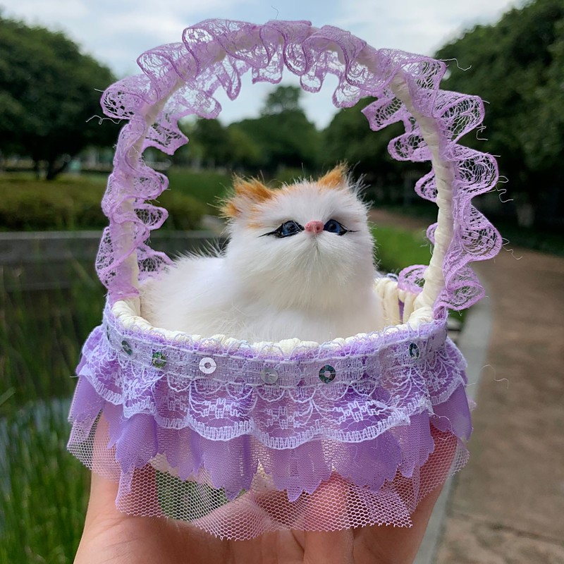 Lovely Simulation Animal Doll Plush Cat Toy with Sound Kids Toy Decorations Stuffed Toys Christmas Gift