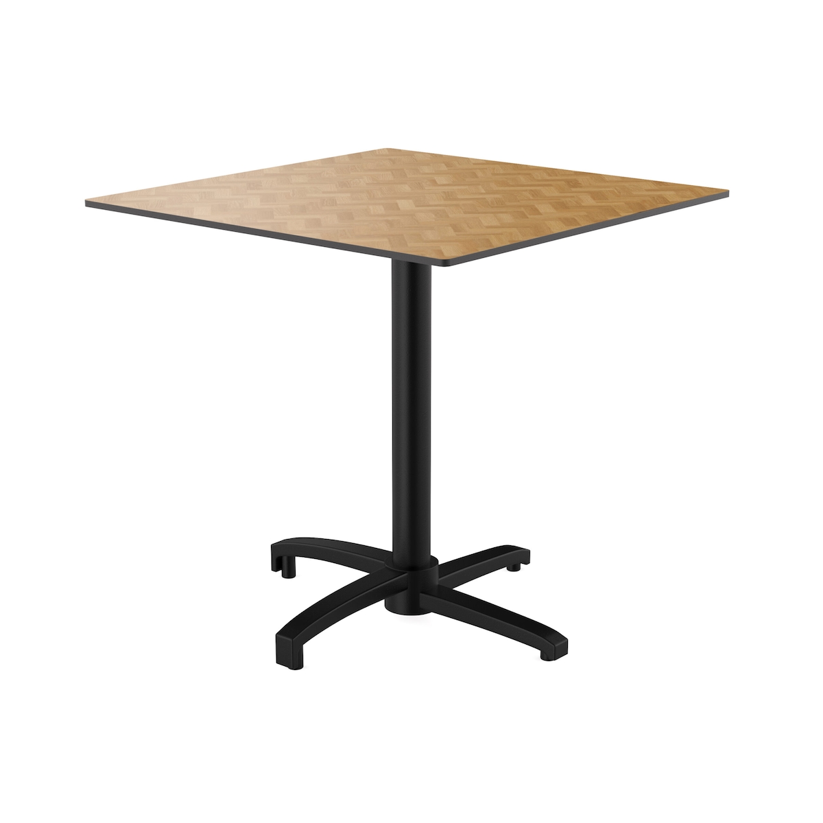 BIG Möbel GmbH Gastro Outdoor Terrassentisch "Rene" | HPL Compact 70x70 cm | Eiche Fishbone Design | klappbar Image