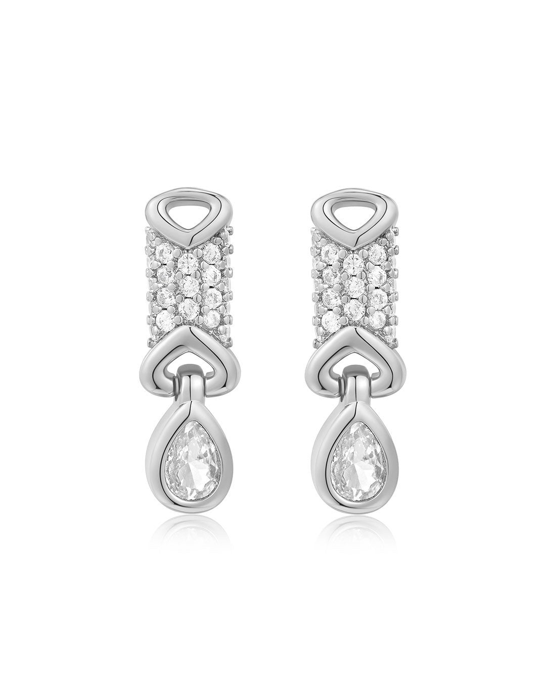 Plus Size Women's The Cannoli Studs- Silver by LUV AJ in Silver (Size OS)