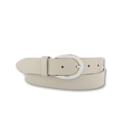 Ledergürtel BERND GÖTZ, Damen, Gr. 90, beige (creme), Rindsleder, unifarben, casual, Gürtel, mit silberfarbener Schließe Image