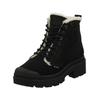 Schnürstiefelette PALLADIUM "Palladium Stiefelette Leder", Gr. 38, schwarz, Leder, casual, Schuhe