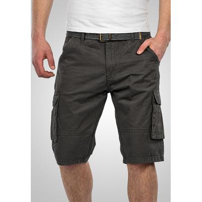 Cargoshorts ALESSANDRO SALVARINI "ASNico", Herren, Gr. W38, Normalgrößen, grau (anthrazit), Obermaterial: 100% Baumwolle, Hosen, inklusive passendem Gürtel, Topseller Image