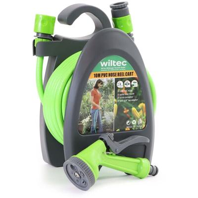 Wiltec - Mini Schlauchabroller, Schlauchtrommel mit 10 m pvc Schlauch, Gartenschlauchtrommel aus Image