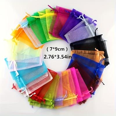 TEMU 50pcs Of Elegant Silk Jewelry Bags With Drawstrings - Weddings, Parties And Gifts Image