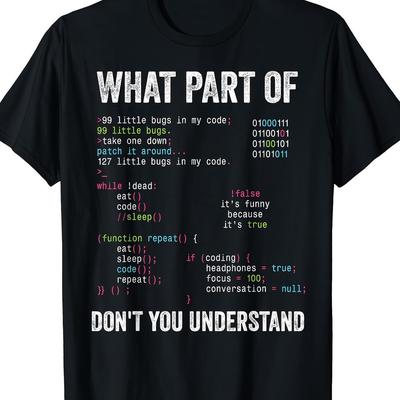 TEMU What Part Of Don't You Computer Science Lovers T-shirt - 220g Image