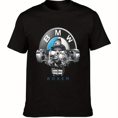 TEMU 2019 Summer Cool T-shirt T-shirt German Car Fans Boxer Heart Engine Rt R 1150 Gs German Car Fans Motorrad Tee Shirt Image