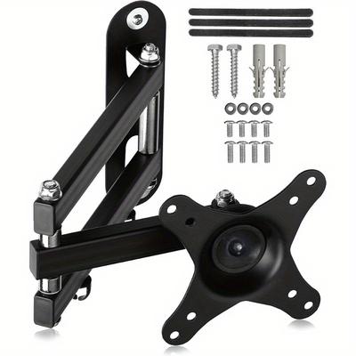 TEMU 1 Set Tv Monitor Wall Mount For 15-32in Vesa 75/ 100 Adjustable Sturdy Construction, 15-32 Inch Monitor Tv Wall Bracket, Monitor Wall Bracket Can Rotate And Tilt, Vesa 75/ 100, Tv Wall Bracket Image
