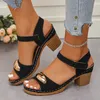 Damen Peep Toe High Heel Sandalen Sommer Gladiator Schuhe Blockabsatz Plateau Damen Sandalen Blumen Damen Schuhe mit Absatz