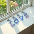 Portachiavi con 26 lettere Blu Y2k Portachiavi con amore carino Nuova farfalla personalizzata per borsa Portachiavi con ciondolo in acrilico Catena 1 pezzo / 5 pezzi Regalo