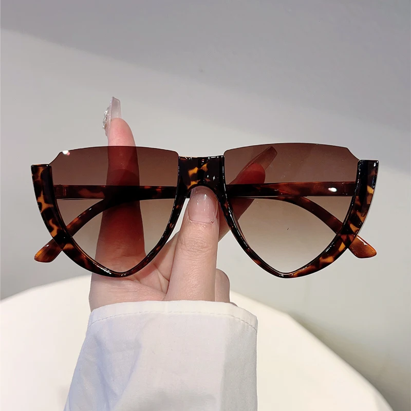 GM LUMIAS Dreieckige Sonnenbrille 2025, neue Mode, halbrandlos, Farbverlauf, trendiges Markendesign, lässige Dekor-Sonnenbrille Image