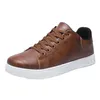 Verkauf Bequeme Skateboard Mann Urban Sneaker zapatillas hombre Trend Leder Casual Schuhe Für Männer Günstige Braun