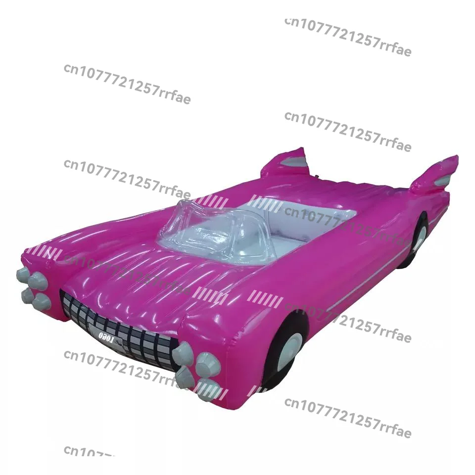 Hochwertige aufblasbare schwimmende Schwimmboot-Autoliege, rosa Reitrutsche für Kinder und Erwachsene, Pool-Wasserspaß Image