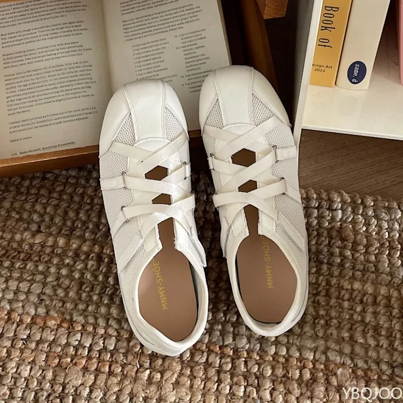 Sommer Neuer Trend Lässiger Komfort Sportschuhe Wanderschuhe mit weichen Sohlen Elegante minimalistische Damen-Wohnungen Modische vielseitige Turnschuhe