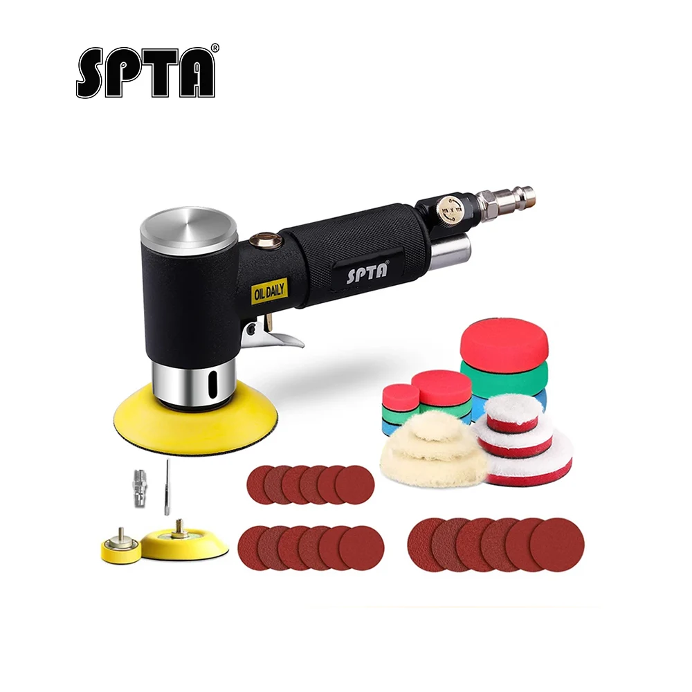 SPTA 1"/2"/3" 3mm Random Orbit Air Sander High Speed Air Powered Schleif Polierer Mini pneumatische Schleif Werkzeug für Auto Polieren Image