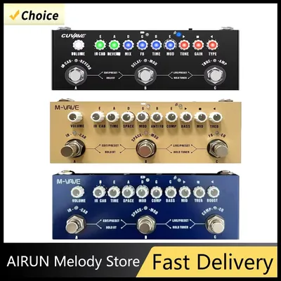 M-VAVE Cube Baby Guitar Effects Pedal Multi Effects Pedal 8 IR Cabinets Simulation Rechargeable