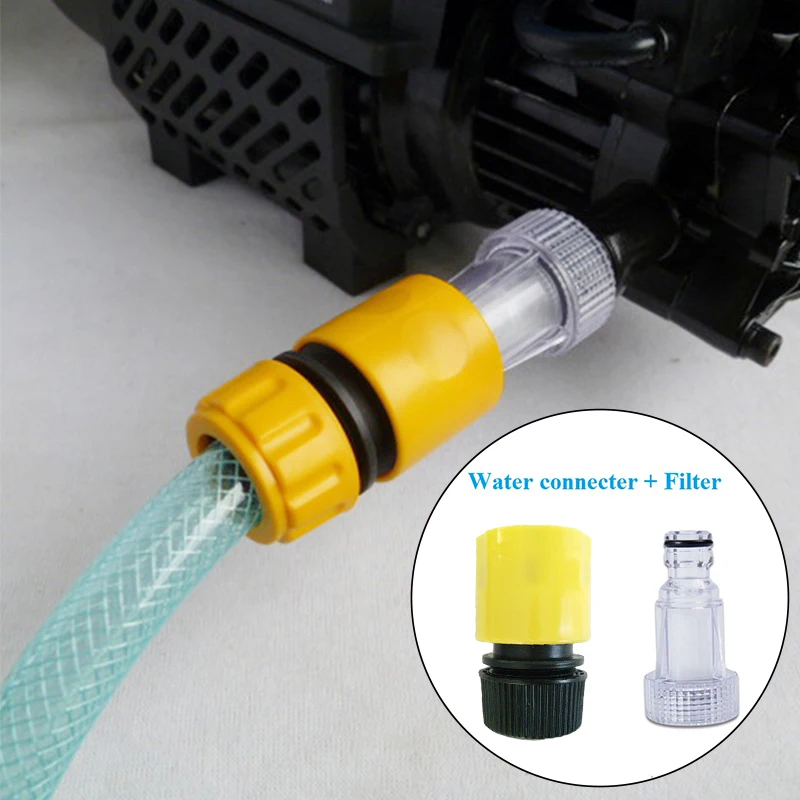 Auto Waschmaschine Adapter Hochdruck Waschmaschine Wasser Filter Automobil Waschmaschine Wasser Anschluss Set Schlauch Rohr Fitting Image
