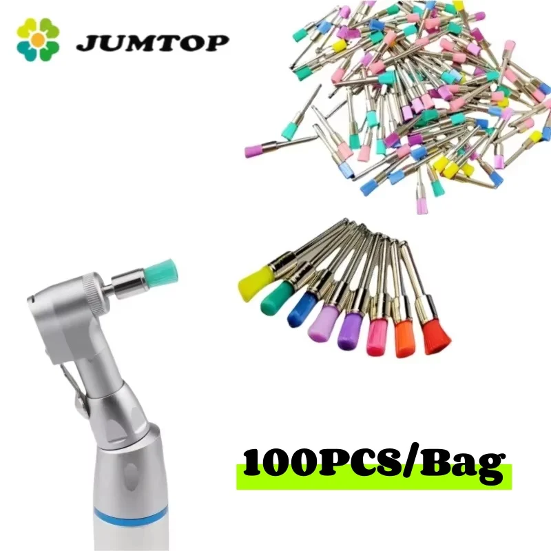 JUMTOP Dental Prophy Brushes Latch Type Nylon-Polierborsten für Winkelstück mit niedriger Geschwindigkeit Image