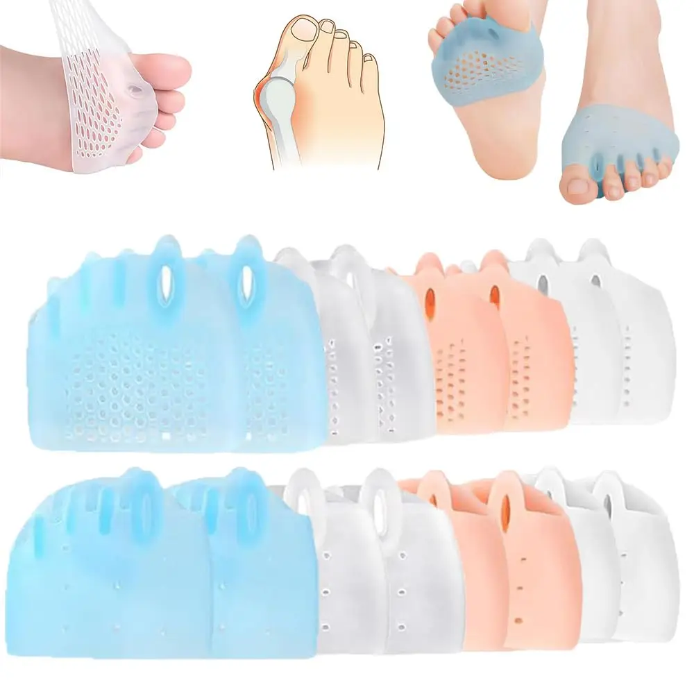 2/4/8 Paar Mittelfußpolster Zehenspreizer Bunion Corrector Kissen Silikon Zehenspreizer für Frauen Männer Realign Crooked Toes Image