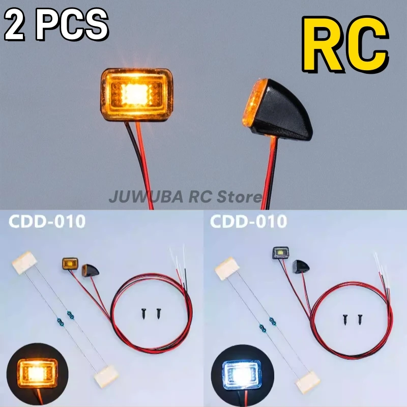 2 PCS RC Spielzeug Lkw LED Position Licht Kabine Seite Lampe Für Tamiya Maßstab 1:14 RC Traktor Lkw 770 S AROCS FH16 TGX Zubehör Teile