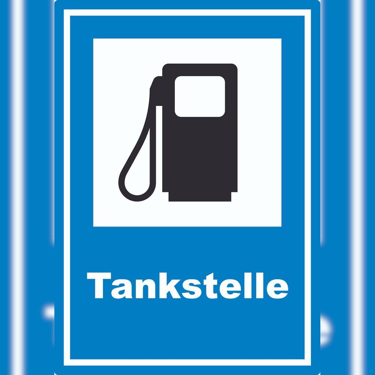 HB-Druck Tankstelle Aufkleber A8 (52x74mm) Image