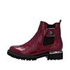 Chelseaboots REMONTE, Damen, Gr. 41, rot (dunkelrot), Lacklederimitat, Elastischer Einsatz, glänzend, modisch, Schuhe, Blockabsatz, Boots, Stiefelette mit praktischem Innen-Reißverschluss