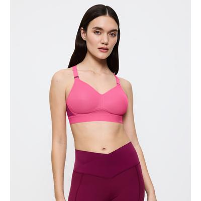Sport-BH TRIACTION BY TRIUMPH "Triaction Hybrid Lite P EX", Damen, Gr. 90, Cup C, glam pink, Single Jersey, Obermaterial: 46% Polyamid, 36% Polyester, 18% Elasthan, sportlich, BHs, atmungsaktiv und extremer Halt Image