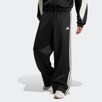 Sporthose ADIDAS SPORTSWEAR "W STADIUM TP", Damen, Gr. L, N-Gr, schwarz-weiß (schwarz, sanftes weiß), Obermaterial: 67% Polyester, 33% Baumwolle, sportlich, Hosen Image