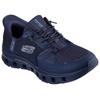 Slip-On Sneaker SKECHERS "GLIDE-STEP PRO", Damen, Gr. 36, blau (dunkelblau), Textil, sportlich, Schuhe, Slipper, Freizeitschuh mit komfortabler Heel Pillow Funktion