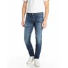 Slim-fit-Jeans REPLAY "ANBASS Jeans", Herren, Gr. 34, Länge 34, blau (dunkelblau used), Denim/Jeans, Obermaterial: 95% Baumwolle, 3% Elastomultiester, 2% Elasthan, casual, slim fit, Jeans