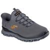 Slip-On Sneaker SKECHERS "GLIDE-STEP", Herren, Gr. 45, grau (dunkelgrau), Mesh, sportlich, Schuhe, Schlupfschuh, Freizeitschuh, Trainingsschuh mit praktischem Gummizug