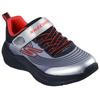 Sneaker SKECHERS "MICROSPEC ADVANCE", Kinder, Gr. 27, silber (schwarz, silberfarben), Lederimitat, Textil, sportlich, Schuhe