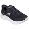 Slip-On Sneaker SKECHERS "GO WALK FLEX-GRAND ENTRY", Damen, Gr. 41, schwarz-weiß (schwarz, weiß), Textil, sportlich, Schuhe, Slipper mit Slip-ins zum Schlupfen