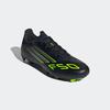 Fußballschuh ADIDAS PERFORMANCE "F50 LEAGUE FG/MG", Gr. 42, schwarz (core schwarz, iron metallic, lucid lemon), Synthetik, Textil, sportlich, Schuhe, geeignet für Rasen- und Kunstrasenplätze