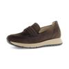 Slipper GABOR "FLORENZ", Damen, Gr. 42, braun (dunkelbraun), Veloursleder, unifarben, modisch, Schuhe, Plateau, Schlupfschuh, Komfortschuh in Bequemweite G (= weit)
