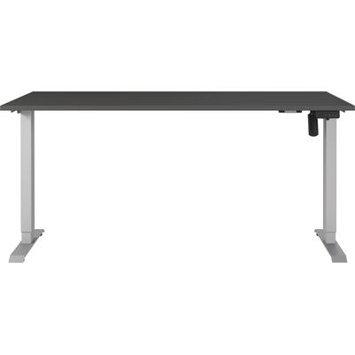 Schreibtisch GERMANIA "Boras, elektrisch höhenverstellbar", graphit, silber, silber, graphit, B:160cm H:120cm T:80cm, Tische, Breite 120/140/160 cm, Metallgestell in vers. Farben, Made in Germany, Topseller Image