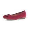 Ballerina GABOR, Damen, Gr. 43, rot (bordeaux), Ziegenveloursleder, unifarben, elegant, Schuhe, Businessschuh, Schlupfschuh mit Hovercraft-Luftkammern