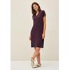 Strickkleid CECIL, Damen, Gr. L (42), N-Gr, rot (mulberry rot), Web, Obermaterial: 78% Viskose, 17% Polyester, 5% Elasthan, unifarben, casual, lässig geschnitten kniefrei, V-Ausschnitt, Kurzarm, Kleider, mit Hemdkragen