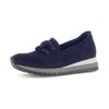 Slipper GABOR, Damen, Gr. 39, blau (dunkelblau), Ziegenveloursleder, unifarben, modisch, Schuhe, Keilabsatz, Plateau, Businesschuh mit Best Fitting-Ausstattung