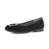 Ballerina GABOR "FLORENZ", Damen, Gr. 38,5, schwarz, Ziegenveloursleder, unifarben, elegant, Schuhe, Businessschuh, Halbschuh, Schlupfschuh in Bequemweite G (= weit)