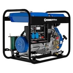 EBERTH Diesel Notstromaggregat mit 5000W Leistung, E-Start, 230V, 12V, 15L Tank und Ölmangelsicherung Image