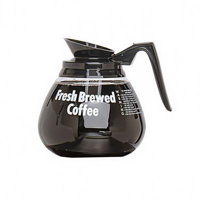 Grindmaster 98000 Regular Coffee Decanter, Glass, Black Handle, Clear