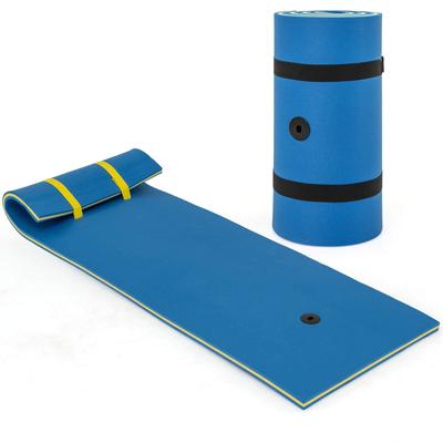 Costway 3-Layer Tear-Resistant Foam Floating Pad Island Water Sports