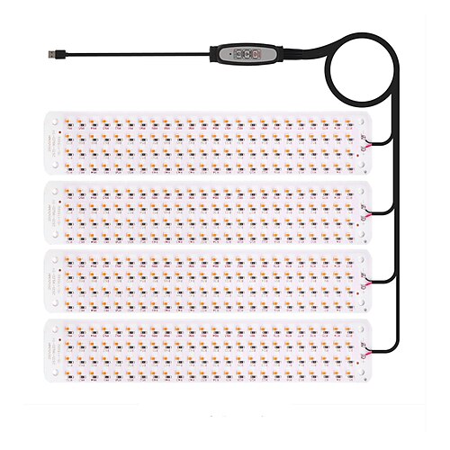 USB-Pflanzenwachstumslampe Vollspektrum-Sonnenlicht-Wachstumslicht 5 V zeitgesteuerter Dimmschalter Plug-in-Teleskoprohr Zimmerpflanzenbeleuchtung Image