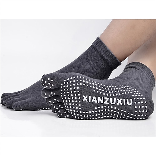 Herren Rutschfeste Abgabe Anti-Geruchsmittel Anti-Friction schweißabsorbierend Bodensocken Zum Pilates Tanz Image