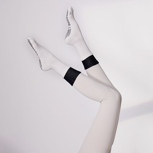 Damen Rutschfeste Abgabe Anti-Friction schweißabsorbierend Rutschfest Bodensocken Zum Pilates Tanz Image