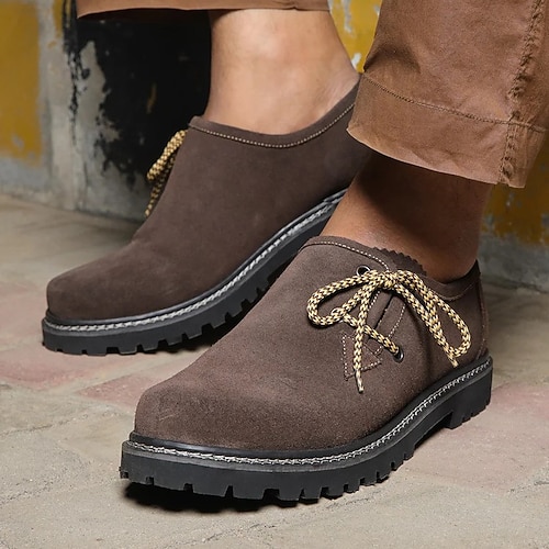 Karneval Oktoberfestbier Haferlschuh inspiriert Schuhe Bayerisch alpin Erbe Wiesn Herren Party Bier Festival Stoff im traditionellen Stil Image