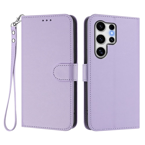 Handy Hülle Handyhüllen Für Samsung Galaxy S25 S25 Edge S24 S24 FE S23 Ultra Plus S22 Plus Ultra A16 A55 5G A35 5G A25 Brieftaschenhülle Mit Ständer Magnetisch Vollschutz Retro TPU PU-Leder Image