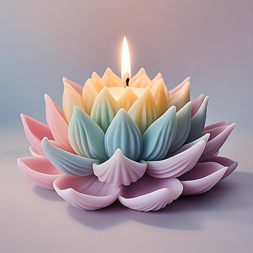 Silikon-Lotusform – DIY-Aromatherapie-Kerzenherstellung, Hochzeitsdekoration, Rosenkerzen-Set, einzigartiges Geschenk zum Valentinstag, Muttertag, Geburtstag Image